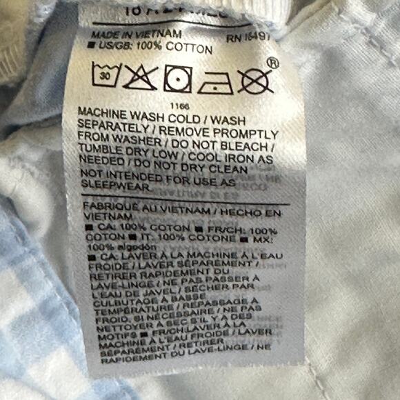 NWT Janie and Jack Shorts Boys 18-24M Blue 100% Cotton Gingham Preppy Classic - Picture 7 of 8